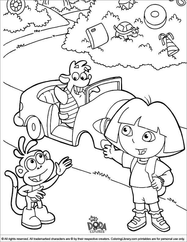 Dora the Explorer coloring book picture