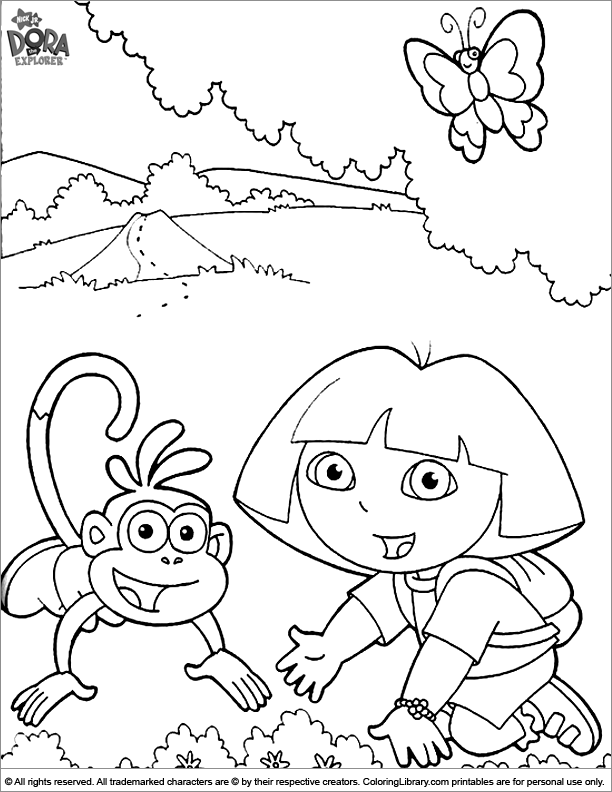 Dora the Explorer coloring fun