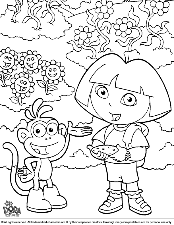 Dora the Explorer printable coloring page