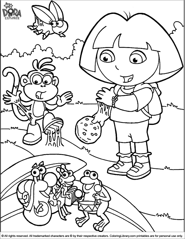 Dora The Explorer Free Coloring Pages Home Interior Design