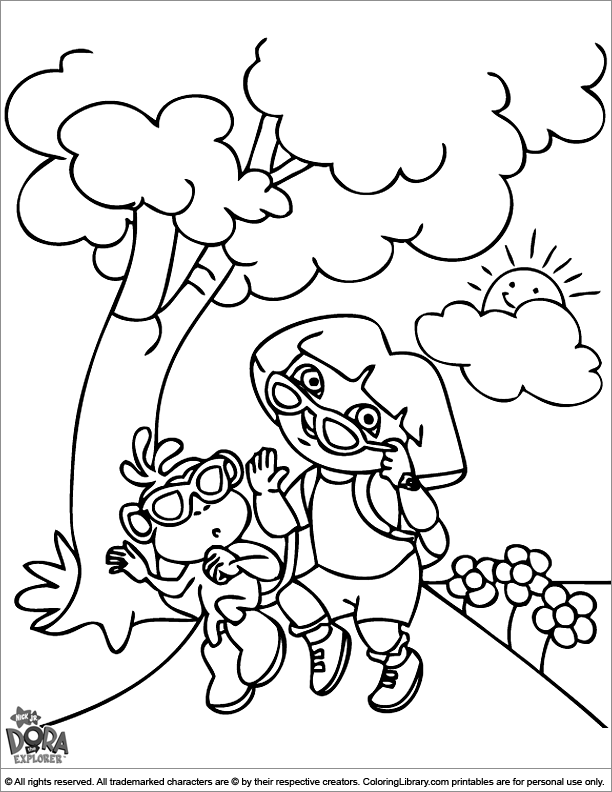 Dora the Explorer coloring page free