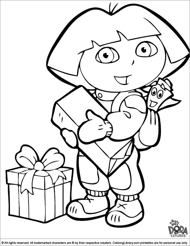 Dora the Explorer picture to print and color