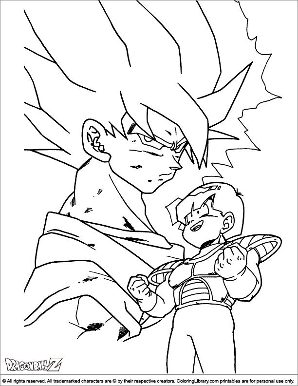 Dragon Ball Z coloring page for kids