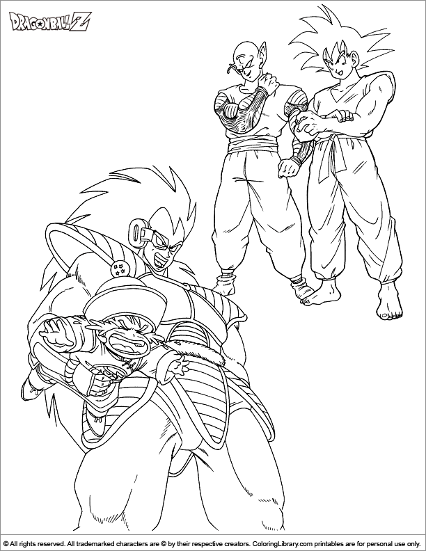 Dragon Ball Z coloring page online