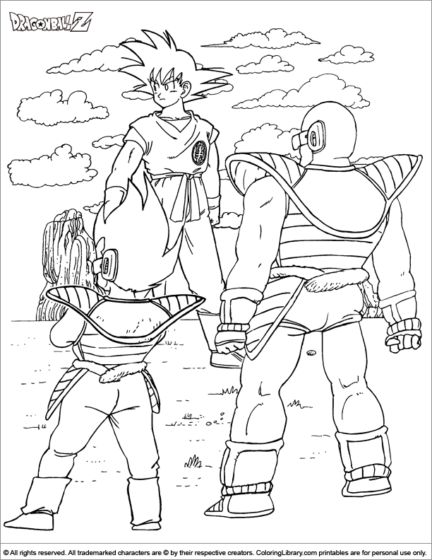 Dragon Ball Z coloring book page - Coloring Library