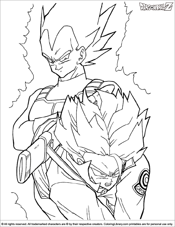 Free Dragon Ball Z Coloring Page Coloring Library