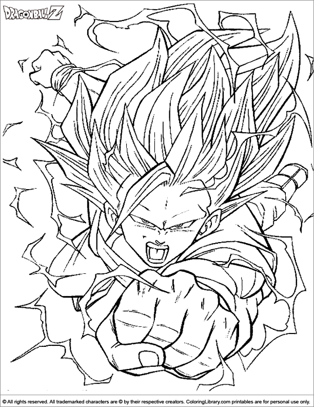Dragon Ball Z coloring for kids