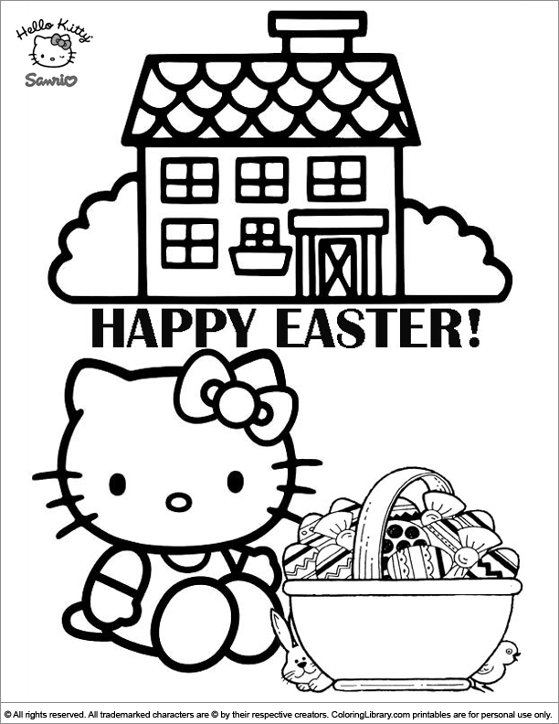 Free Easter Cartoon coloring page