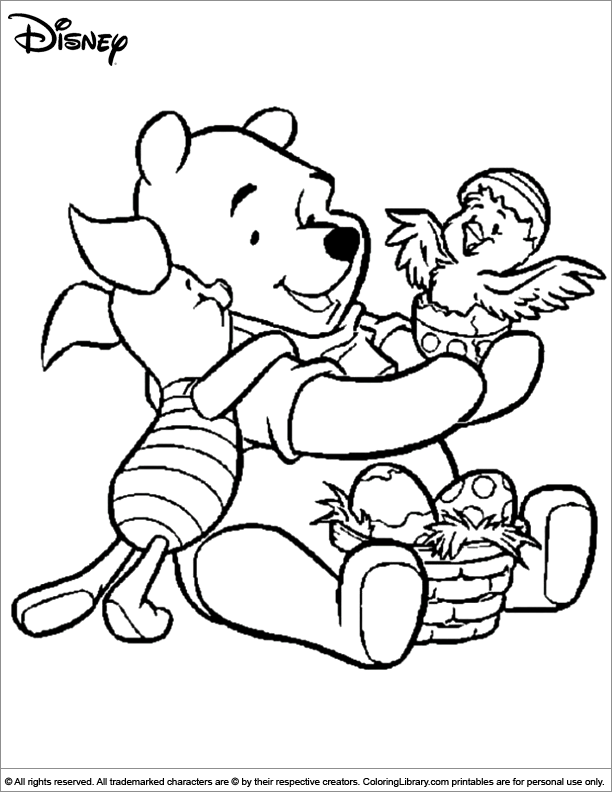 Easter Disney Coloring Picture