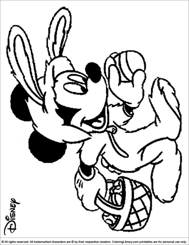 Free Easter Disney coloring page