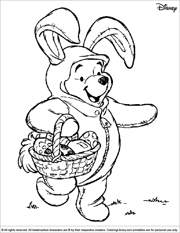 Easter Disney coloring book printable