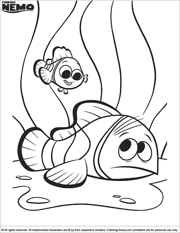 Finding Nemo printable coloring picture