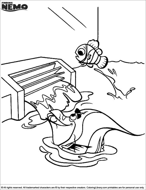 Finding Nemo coloring page that you can print
