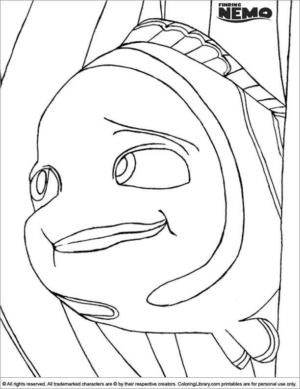 Finding Nemo coloring page for kids