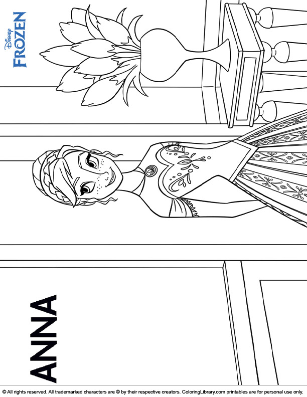 Printable Frozen coloring page