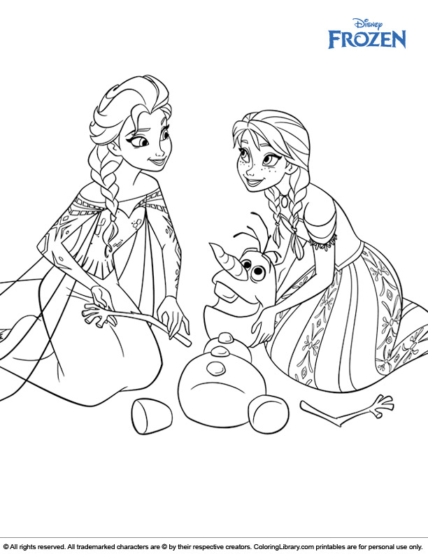Free Frozen coloring page