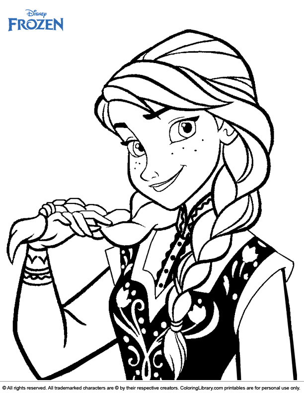 Frozen coloring book picture
