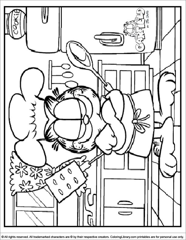Garfield coloring page to color for free - Coloring Library