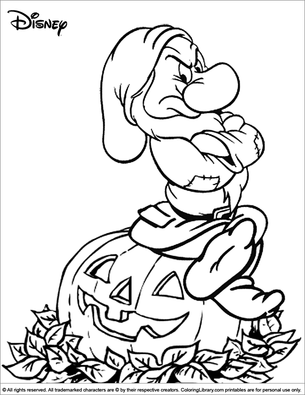 Halloween Disney coloring page for kids - Coloring Library