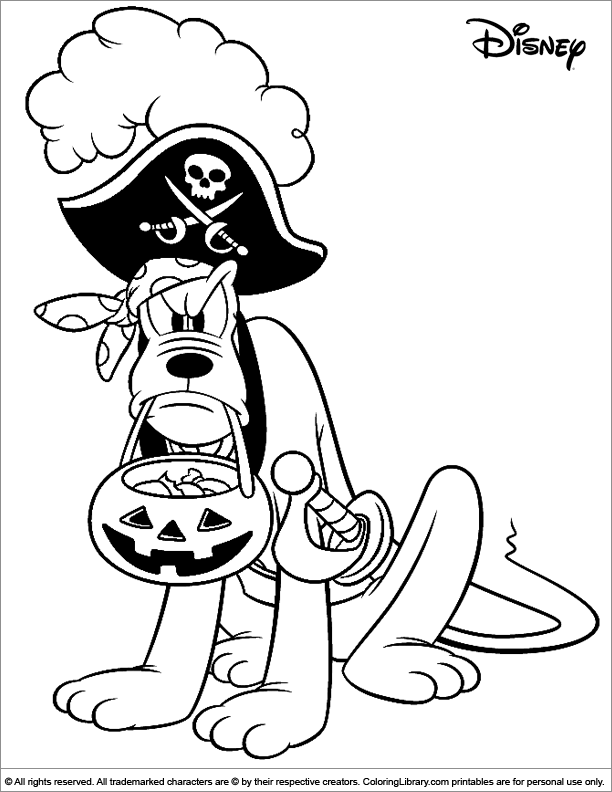 Halloween Disney Coloring Picture