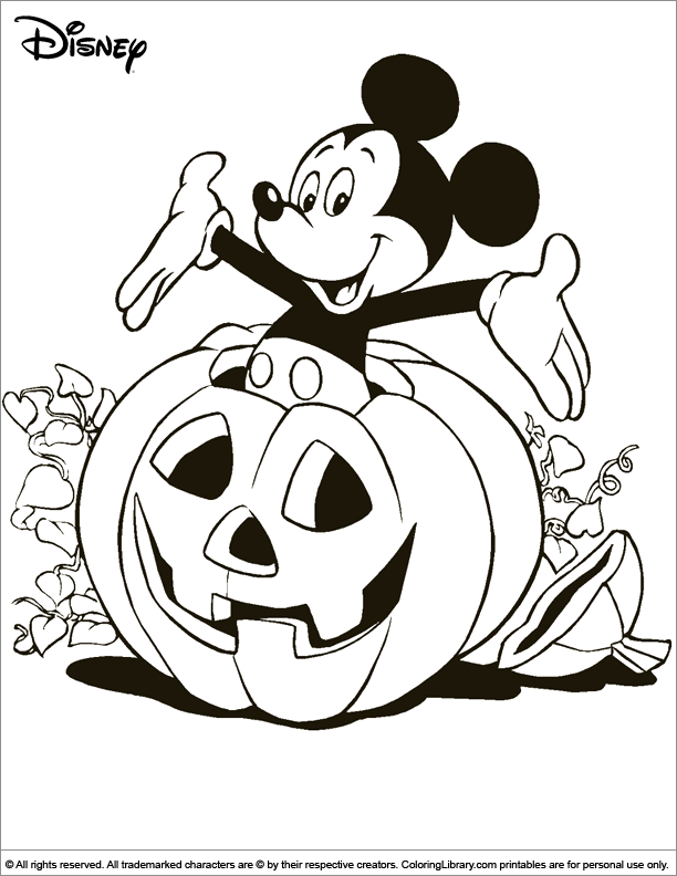 Fun Halloween Disney coloring page