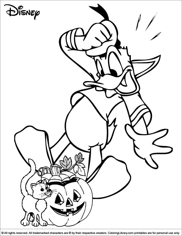 Halloween Disney coloring sheet to print - Coloring Library