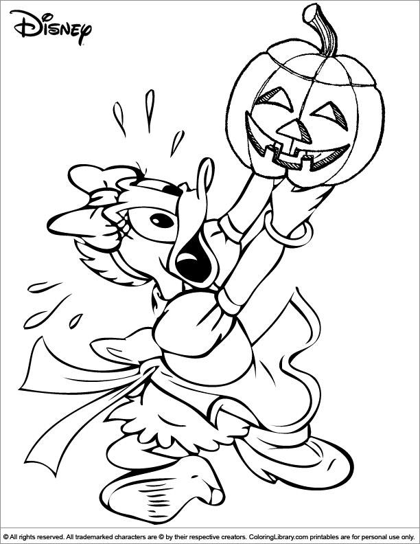 Halloween Disney coloring printable for kids - Coloring Library