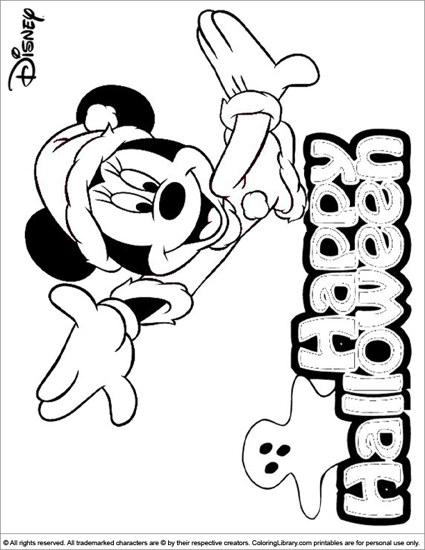 Halloween Disney coloring page online
