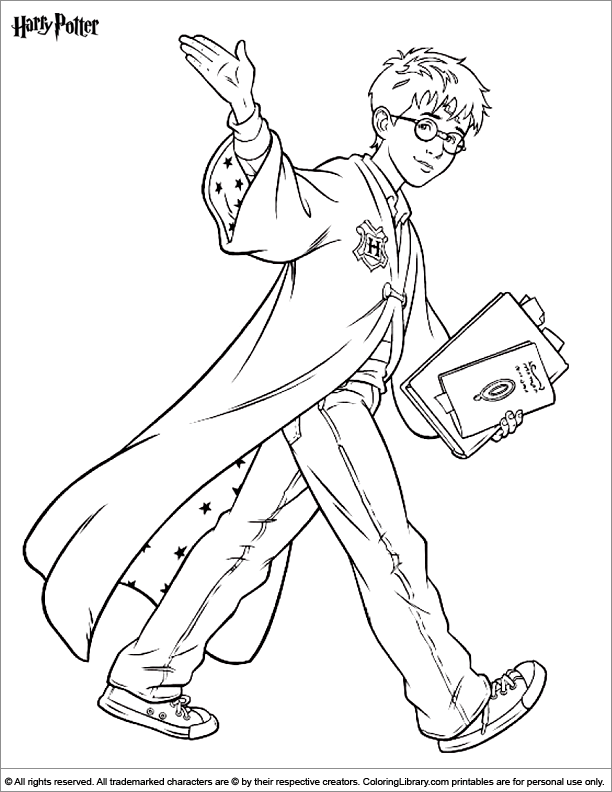 Harry Potter free coloring sheet - Coloring Library