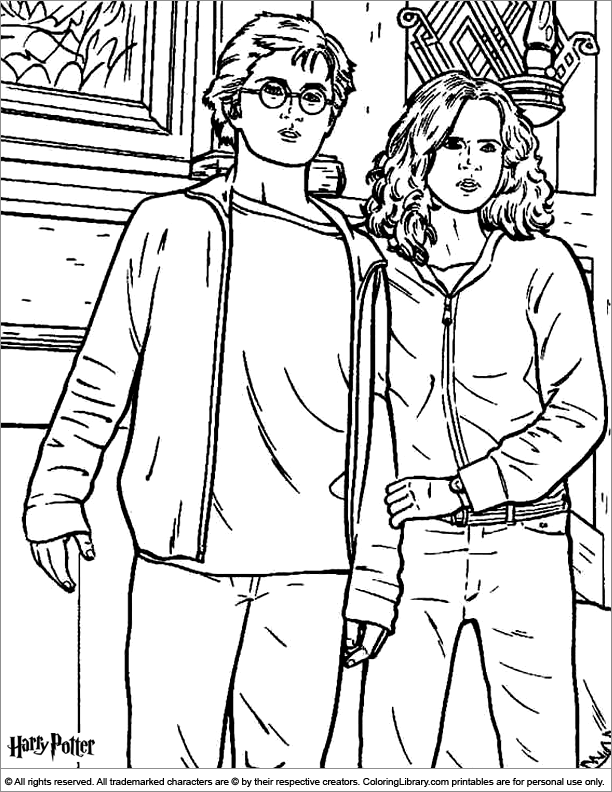 Harry Potter coloring page for kids - Coloring Library