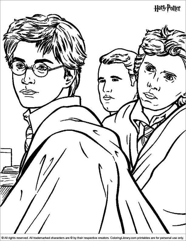Harry Potter free coloring page
