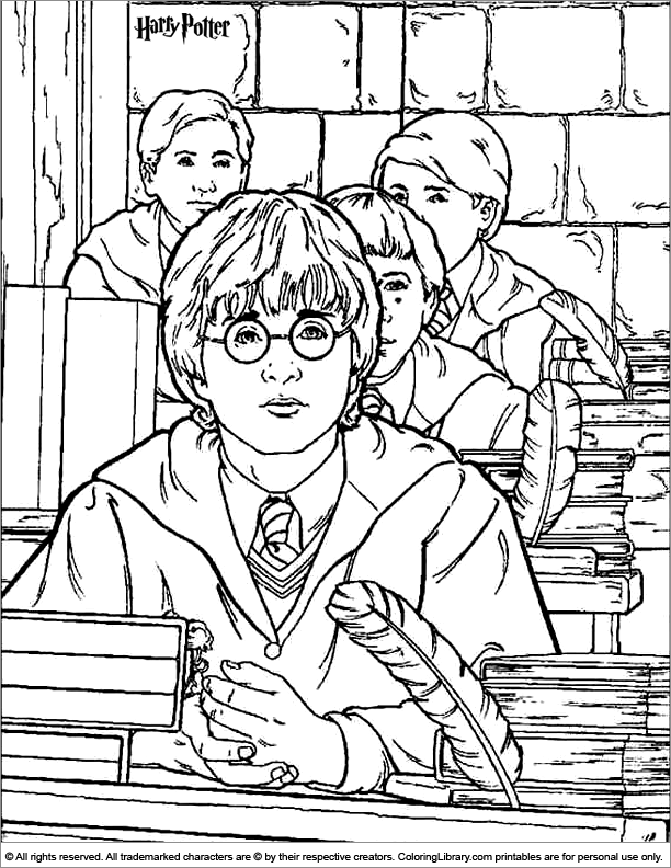 Harry Potter free coloring sheet