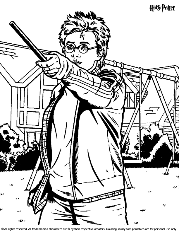 free harry potter coloring page coloring library