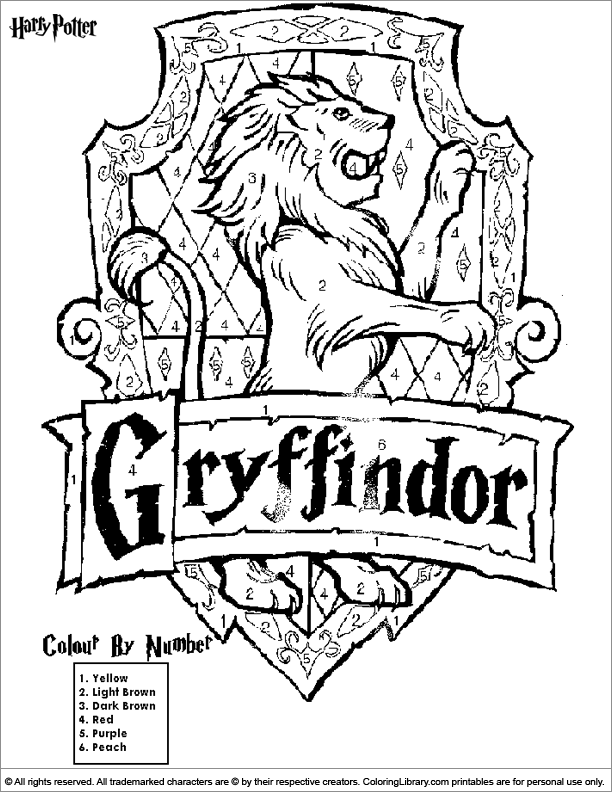 Harry Potter Printable Coloring Page For Kids Coloring Library