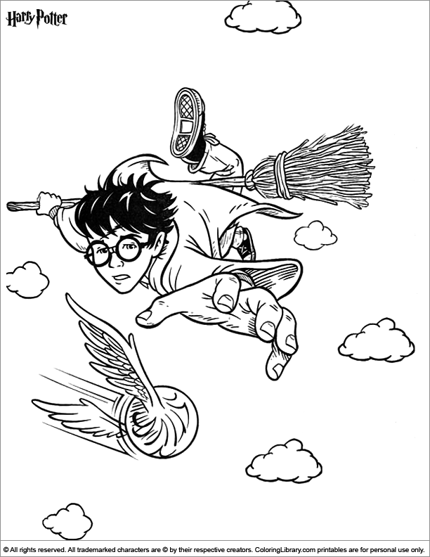 Harry Potter free coloring sheet