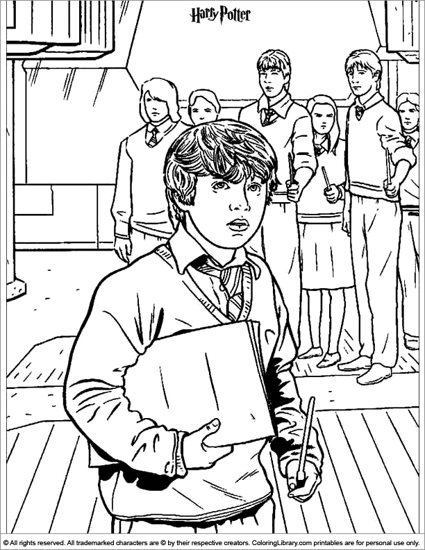 Harry Potter coloring picture to print