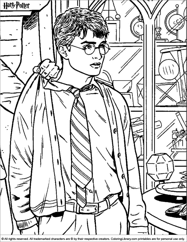 Harry Potter coloring page fun - Coloring Library