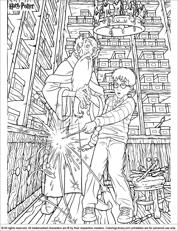 Harry Potter coloring book sheet