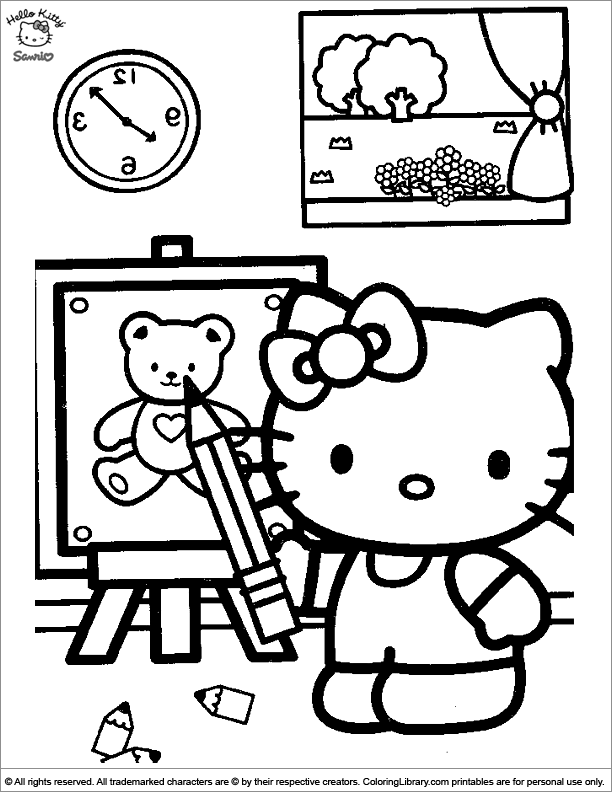 Hello Kitty Colouring Book Coloring Library