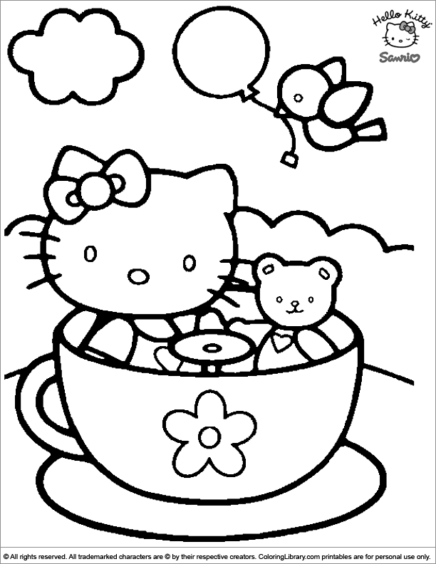 Download Hello Kitty colouring in - Coloring Library