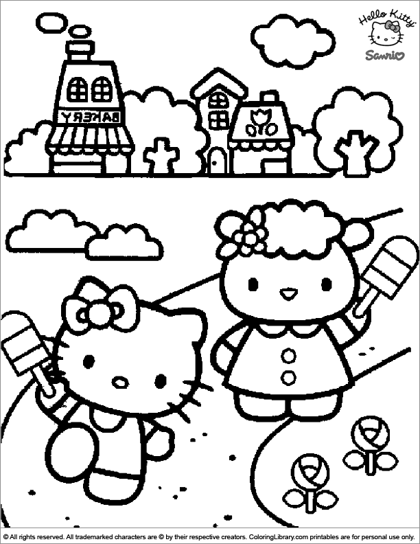 Hello Kitty free coloring
