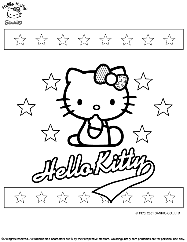 Hello Kitty coloring book printable