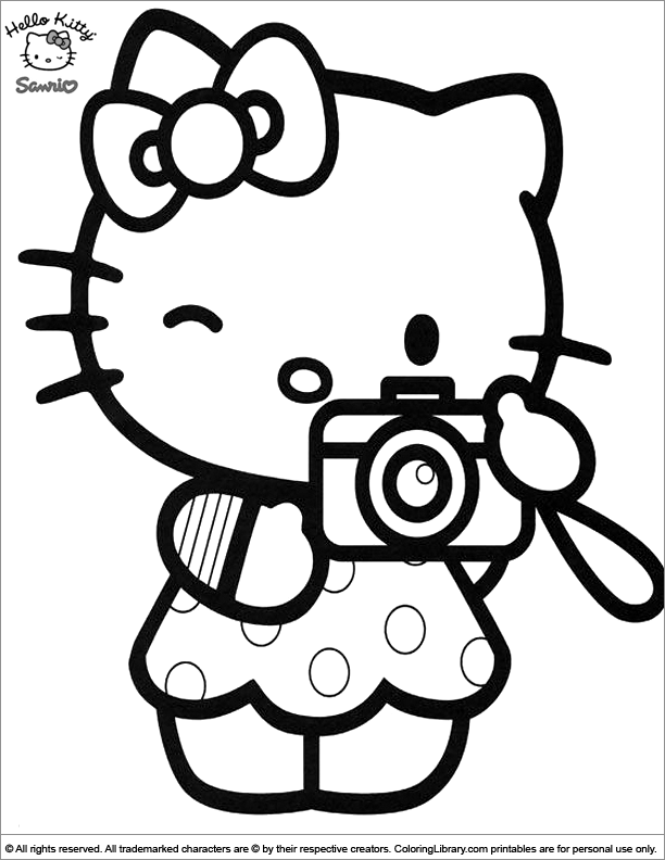 Cool Hello Kitty coloring page