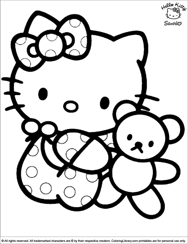 Hello Kitty coloring for kids