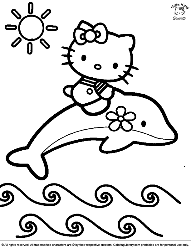 Hello Kitty coloring image