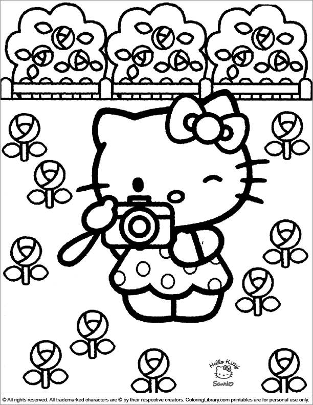 Hello Kitty coloring - Coloring Library