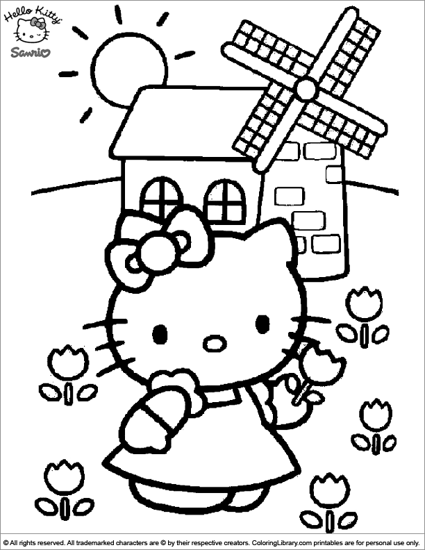 Hello Kitty Coloring Picture