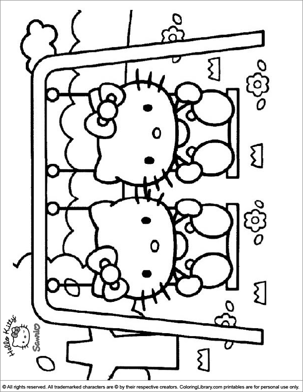 Hello Kitty coloring pictures for kids