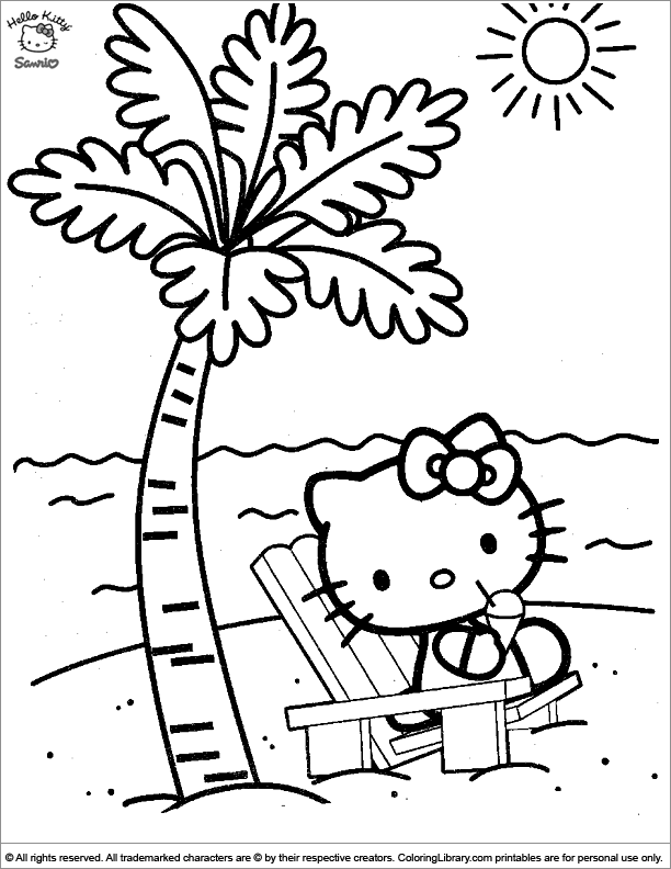 Hello Kitty free coloring