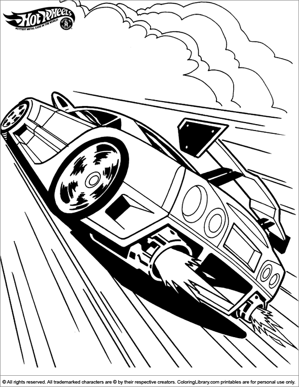 Download Free Hotwheels coloring page - Coloring Library